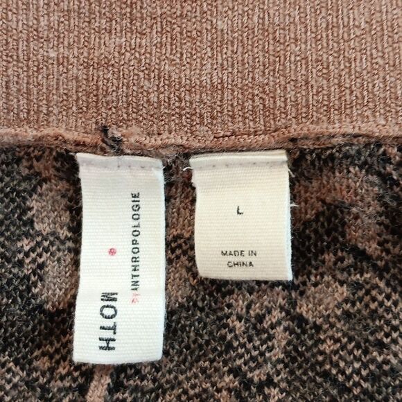 Moth by Anthropologie Animal Print Pants. Cozy, Wool Blend, MobWife - Picture 7 of 12
